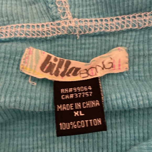 BILLABONG Girls Zip Up Sweatshirt/Hoodie Teal  Size XL - Picture 5 of 9
